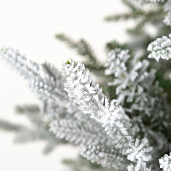 Plow & Hearth Flocked Roanoke Spruce Christmas Tree