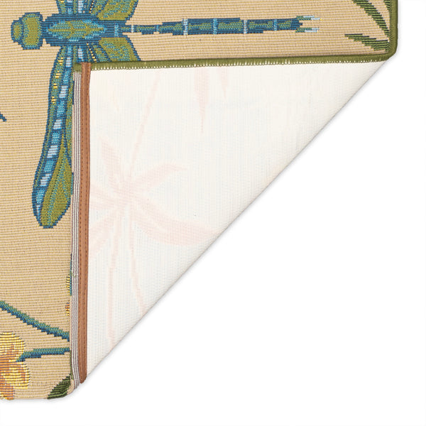 Plow & Hearth Floral Dragonfly Indoor/Outdoor Rug