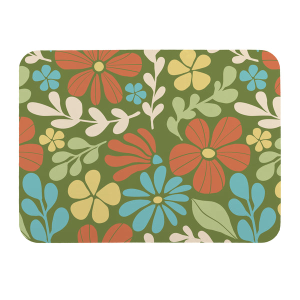 Plow & Hearth Floral Mod Drying Mat Ditsy 20"x15"