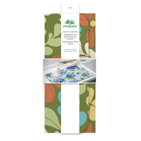 Plow & Hearth Floral Mod Drying Mat Ditsy 20"x15"
