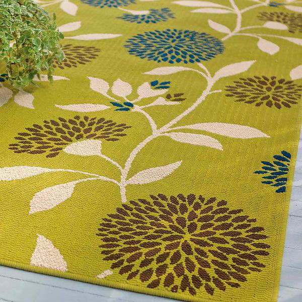 plow & hearth Floral Surry Rug 5'3"x 7'6"