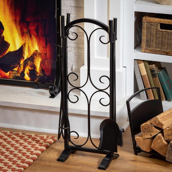 plow & hearth Florence 5 Piece Fireplace Toolset