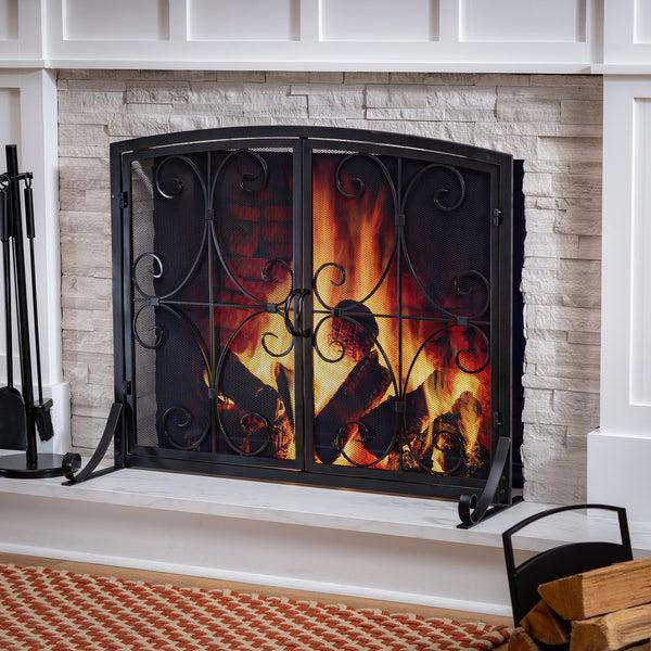 plow & hearth Florence Fireplace Screen