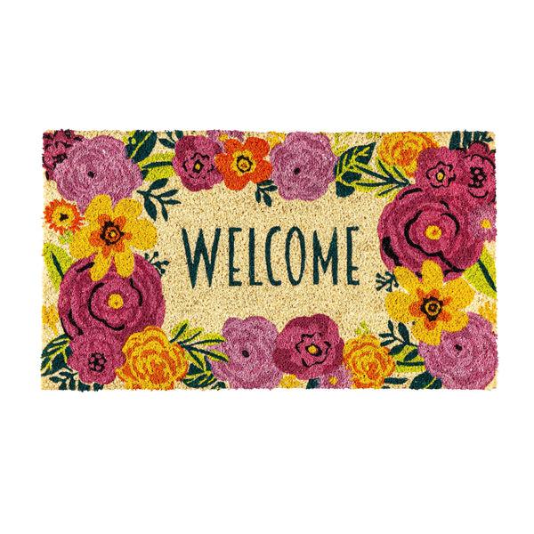 plow & hearth Flower Garden Coir Mat