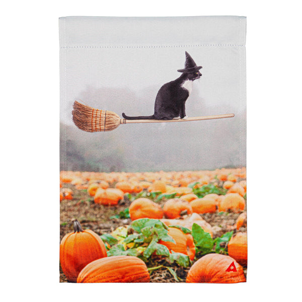 Plow & Hearth Flying Cat Suede Garden Flag