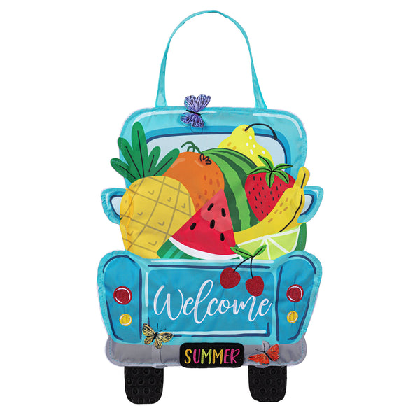 plow & hearth Fruity Truck Estate Door Decor