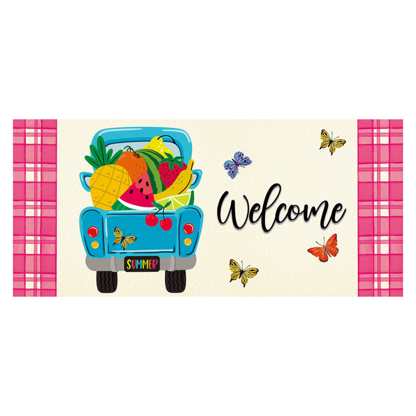 Plow & Hearth Fruity Truck Sassafras Switch Mat