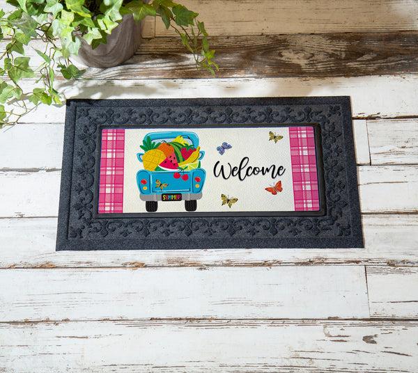 plow & hearth Fruity Truck Sassafras Switch Mat