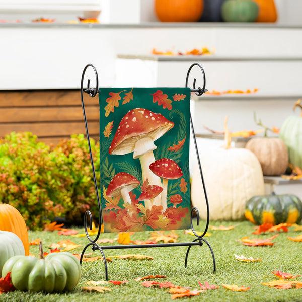 plow & hearth Fungi For Fall Suede Garden Flag