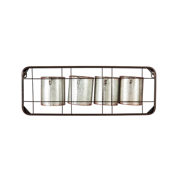 Plow & Hearth Galvanized Metal Wall Pockets "LOVE"