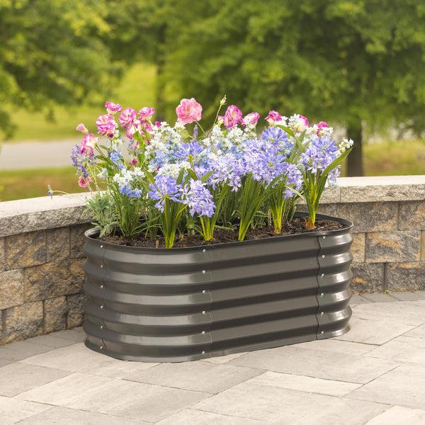 plow & hearth Galvanized Steel Garden Bed Large