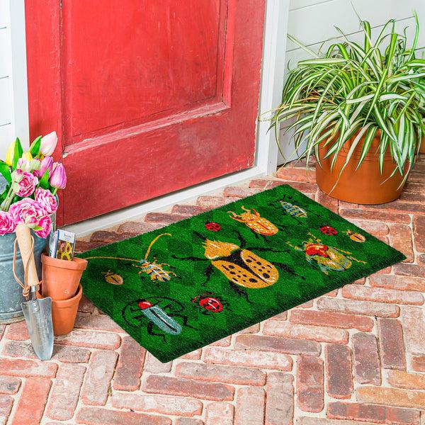 plow & hearth Garden Beetles Coir Mat