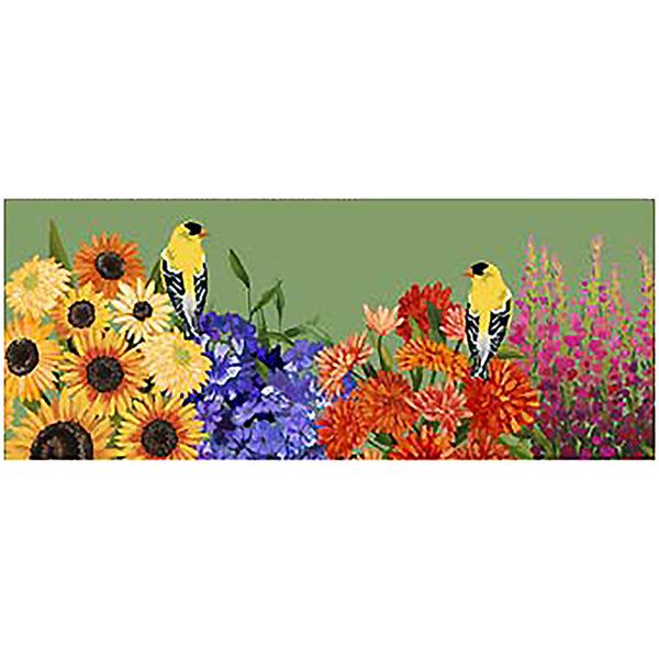 Plow & Hearth Garden Birds Indoor/Outdoor Rug