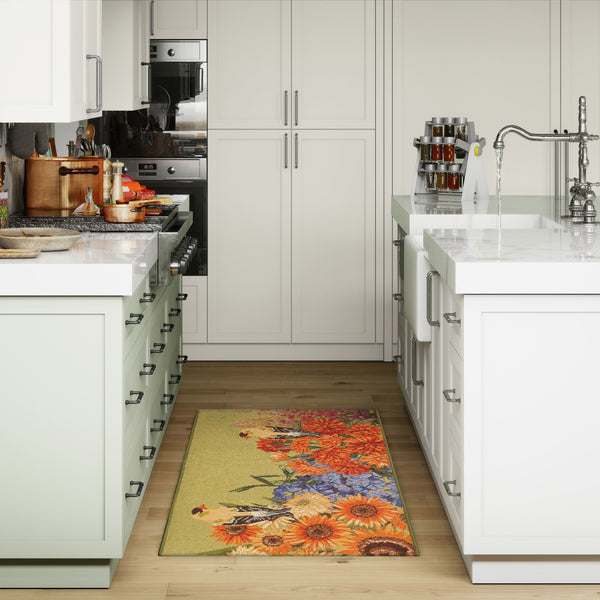 Plow & Hearth Garden Birds Indoor/Outdoor Rug