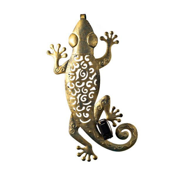 Plow & Hearth Gecko Solar Wall Accent Light