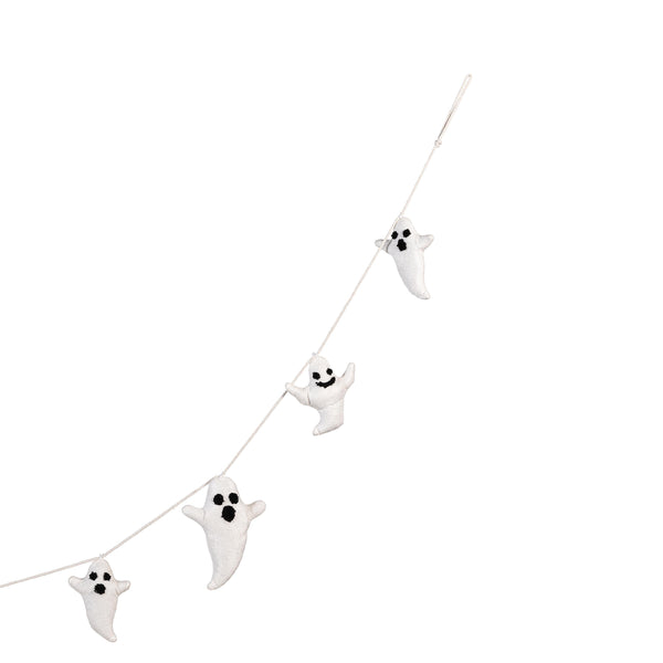 Plow & Hearth Ghost Fabric Garland 72"L