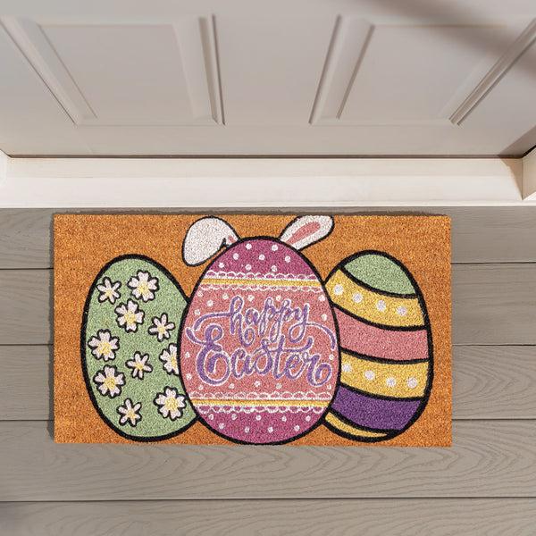 Plow & Hearth Gingham Easter Coir Mat