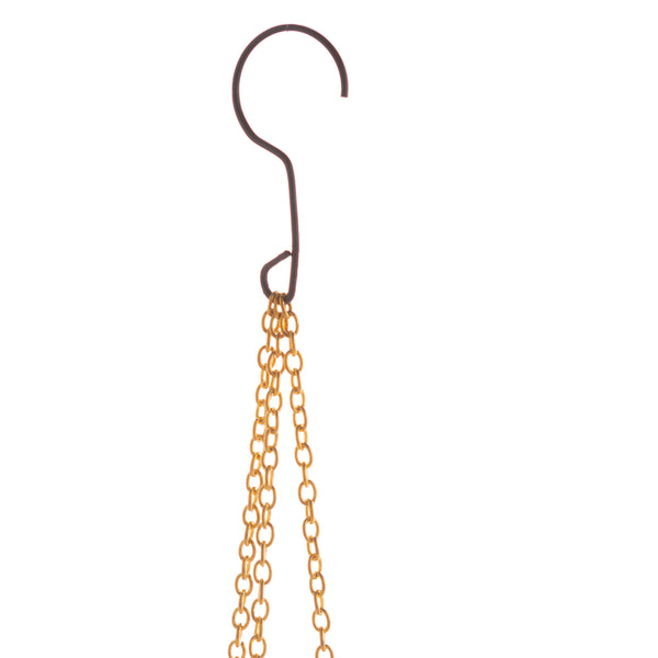 Plow & Hearth Golden Glass Hanging Solar Light