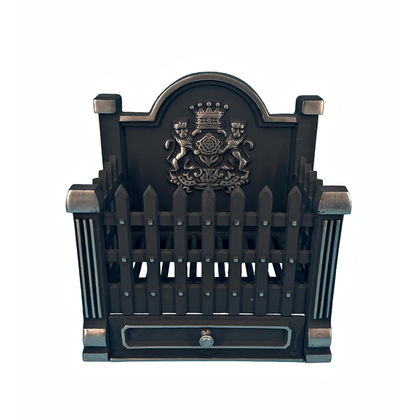 Plow & Hearth Gothic Style Fire Basket With Fireback
