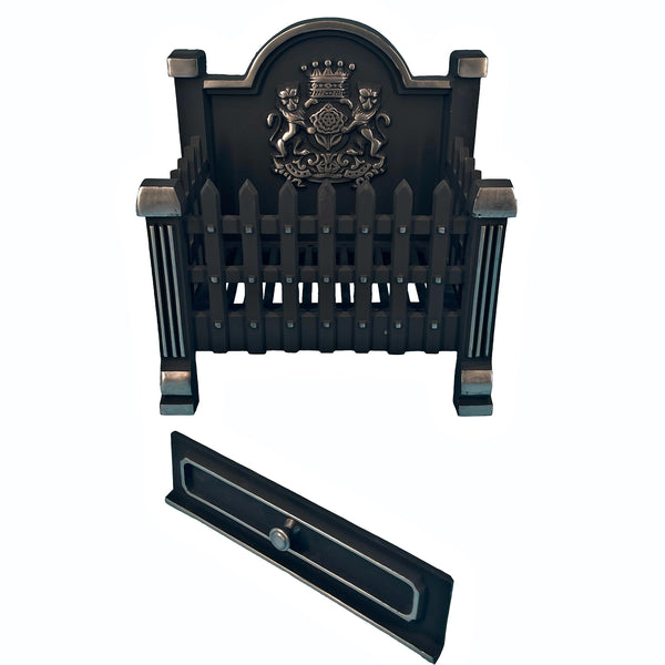 Plow & Hearth Gothic Style Fire Basket With Fireback