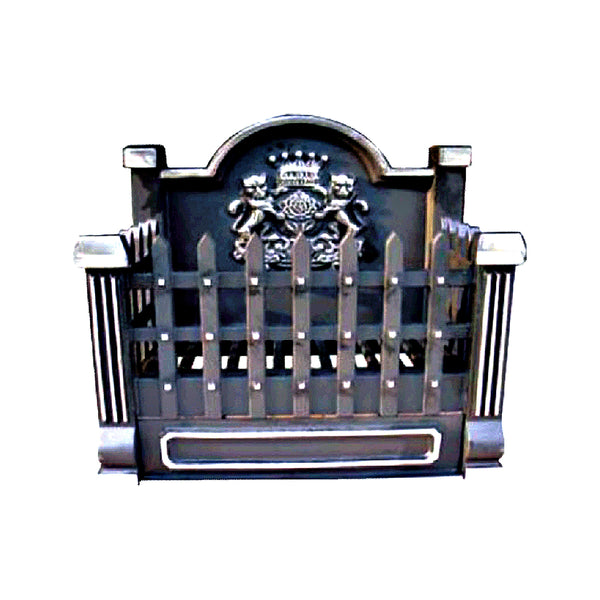 plow & hearth Gothic Style Fire Basket with Fireback