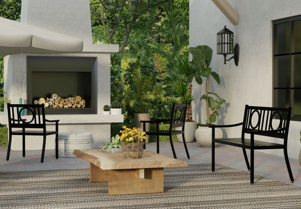 Plow & Hearth Grammercy Outdoor Chair Black