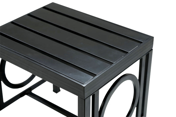 Plow & Hearth Grammercy Outdoor Side Table Black