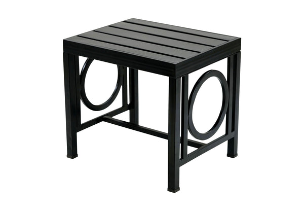 plow & hearth Grammercy Outdoor Side Table Black