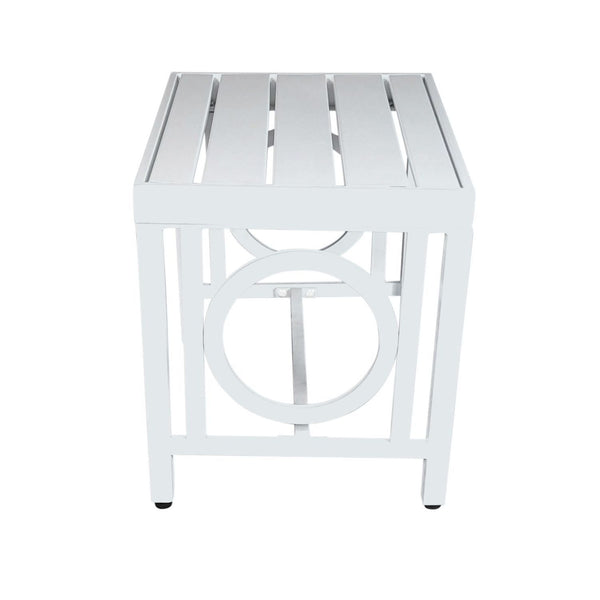 Plow & Hearth Grammercy Outdoor Side Table White