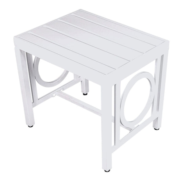 plow & hearth Grammercy Outdoor Side Table White