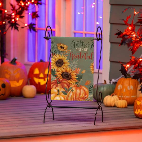Plow & Hearth Grateful Gatherings Suede Garden Flag