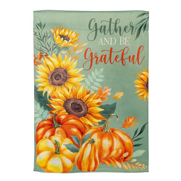 Plow & Hearth Grateful Gatherings Suede Garden Flag