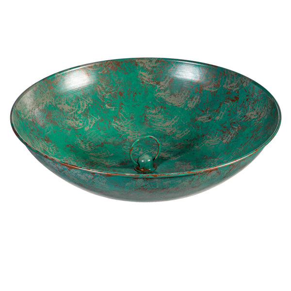 Plow & Hearth Green Metal Verdigris Rain Chain Basin