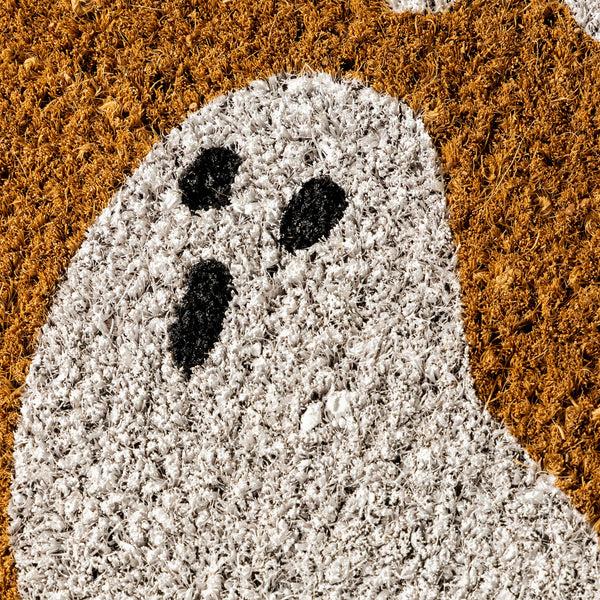 Plow & Hearth Halloween Ghost Coir Doormat