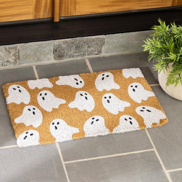 plow & hearth Halloween Ghost Coir Doormat