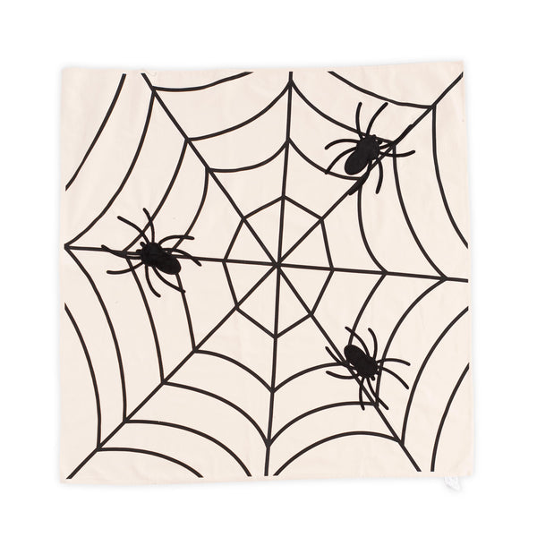 Plow & Hearth Halloween Spooky Spiderweb Table Throw