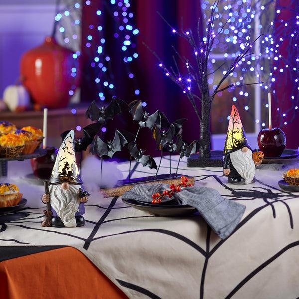 Plow & Hearth Halloween Spooky Spiderweb Table Throw