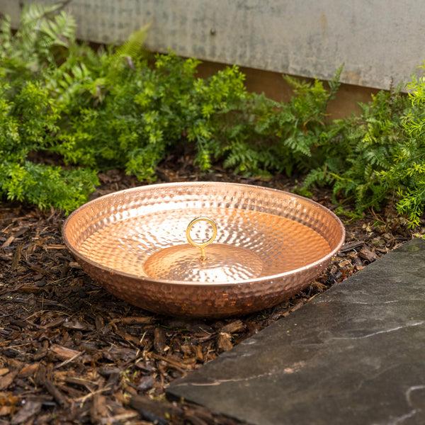 plow & hearth Hammered Iron Rain Chain Basin