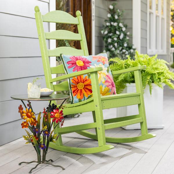 Plow & Hearth Handcrafted Metal Daisy Side Table