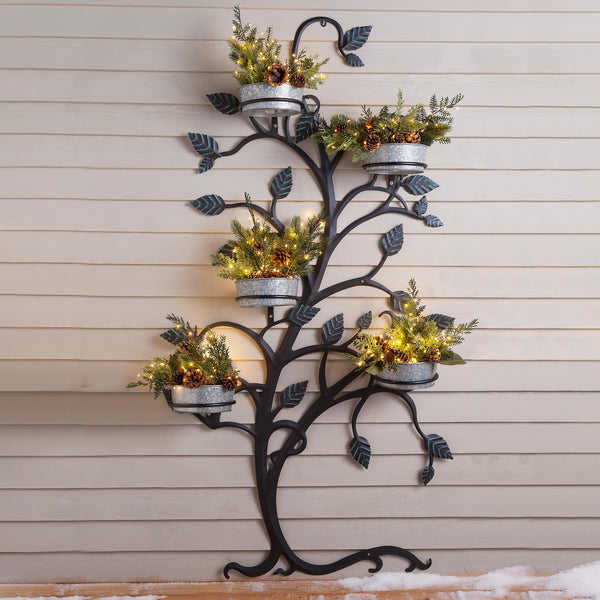 Plow & Hearth Hanging Tree Trellis With Pot Holders