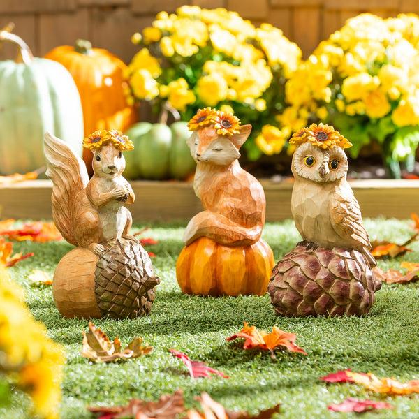 Plow & Hearth Harvest Fox Animal Statue