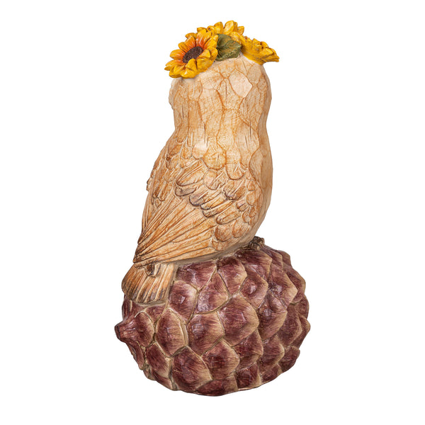 Plow & Hearth Harvest Owl Animal Statue
