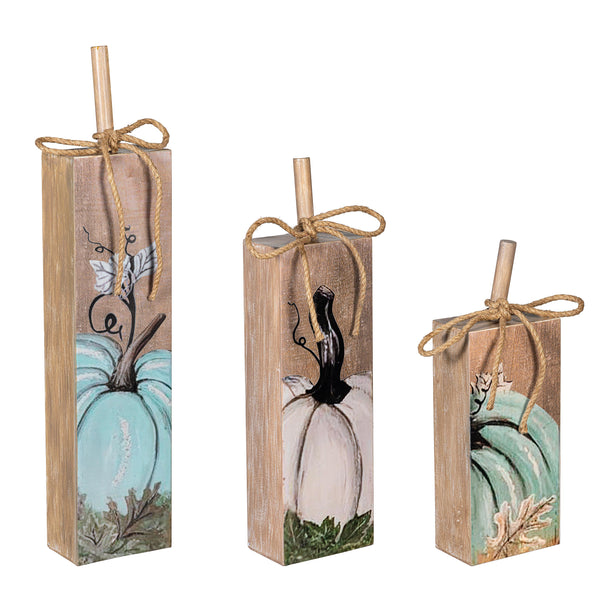 Plow & Hearth Harvest Pumpkin Metal Statue Set