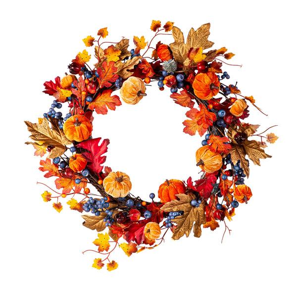 Plow & Hearth Harvest Pumpkin Wreath