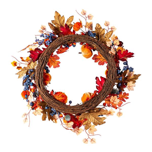 Plow & Hearth Harvest Pumpkin Wreath