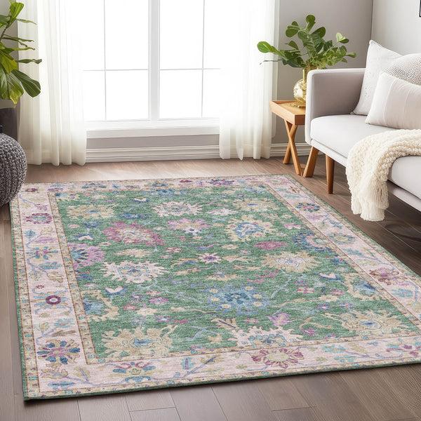 plow & hearth Hatay Lime Polyester Rug