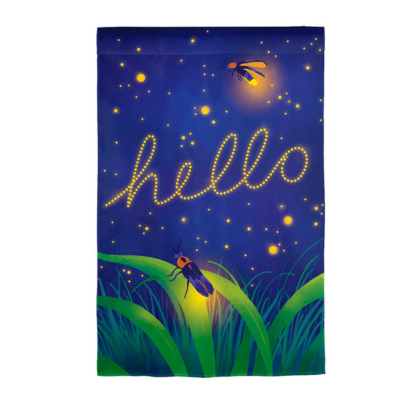 Plow & Hearth Hello Fireflies Garden Flag