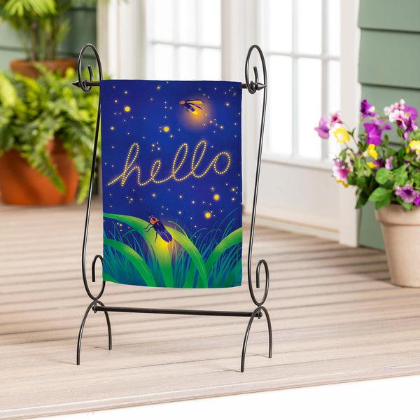 plow & hearth Hello Fireflies Garden Flag