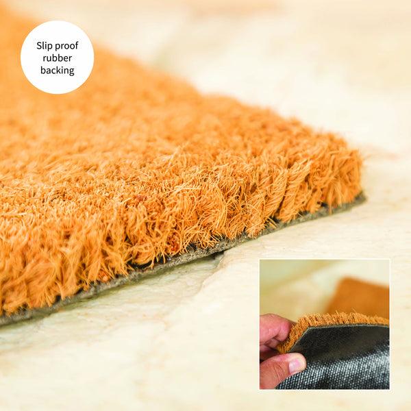 Plow & Hearth Hello Shamrock Large Coir Mat 36"x24"