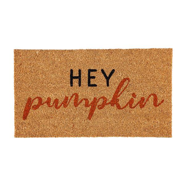 Plow & Hearth Hey Pumpkin Coir Mat